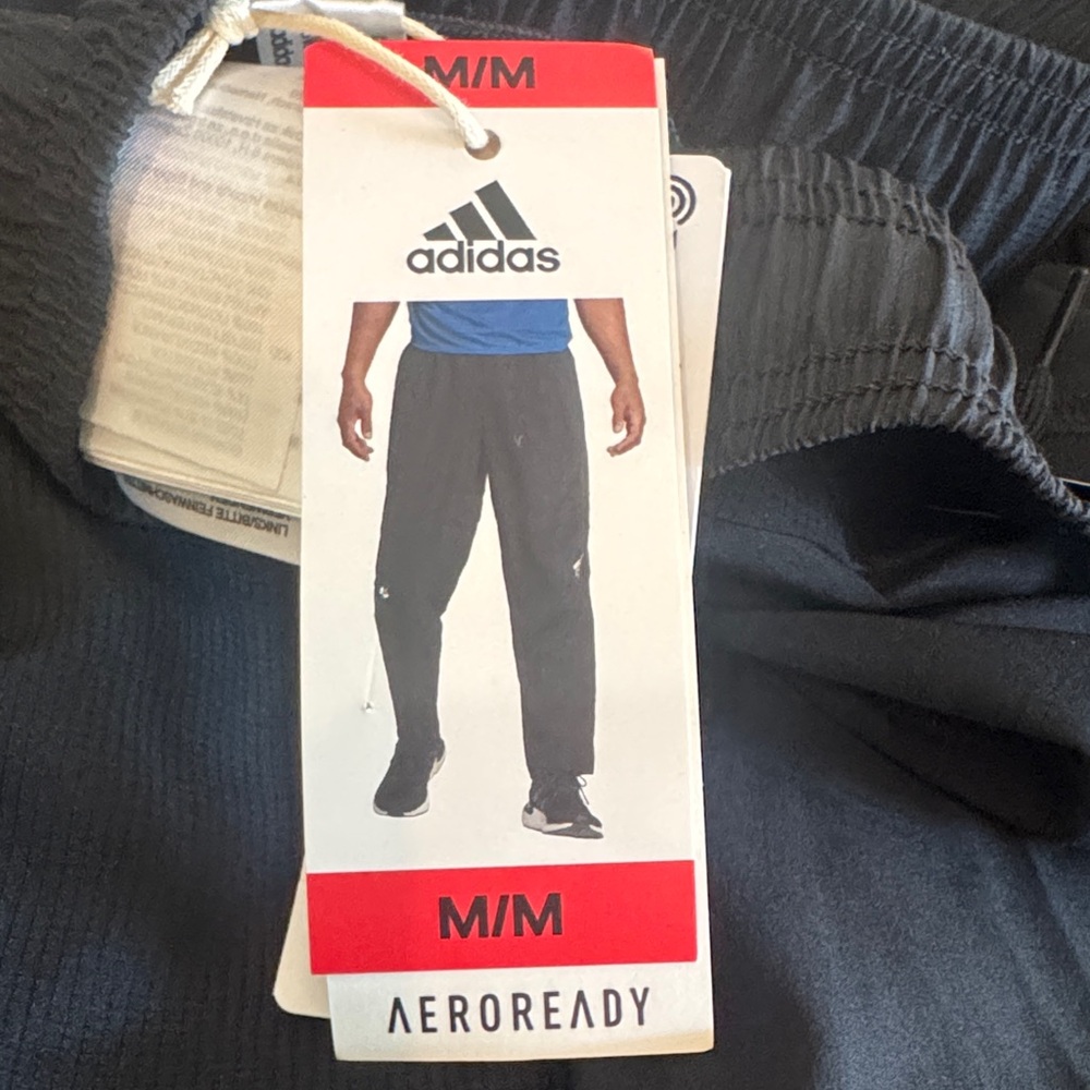 NWT Adidas Men's Black Aeroready Joggers Size M